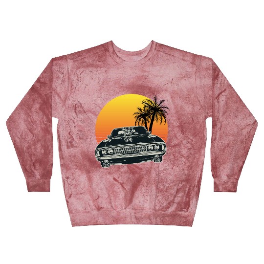 Muscle Car Sunset Blast Sweatshirts