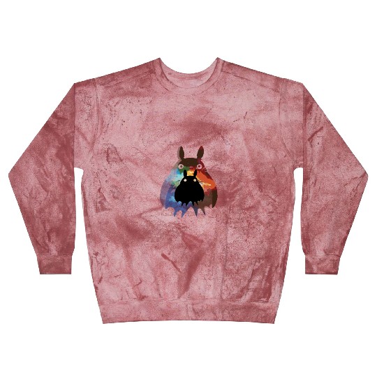 Totoro Watercolor Silhouette Fantasy Fictional Blast Sweatshirts