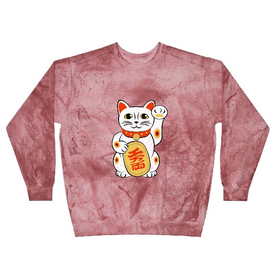 Japan Lucky Cat Japanese Maneki Neko Good Luck Cha Blast Sweatshirts