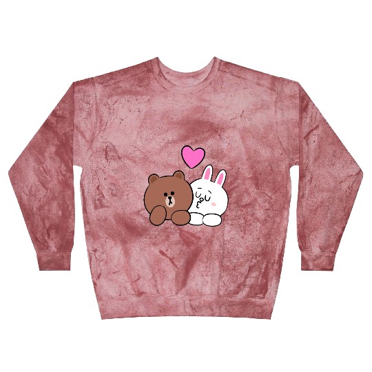 Cute Brown Bear Cony Bunny Rabbit Lean On Me I Lov Blast Sweatshirts