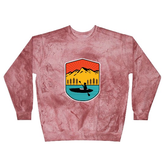 Retro Kayaking Boating Paddling In Lake Tahoe Blast Sweatshirts