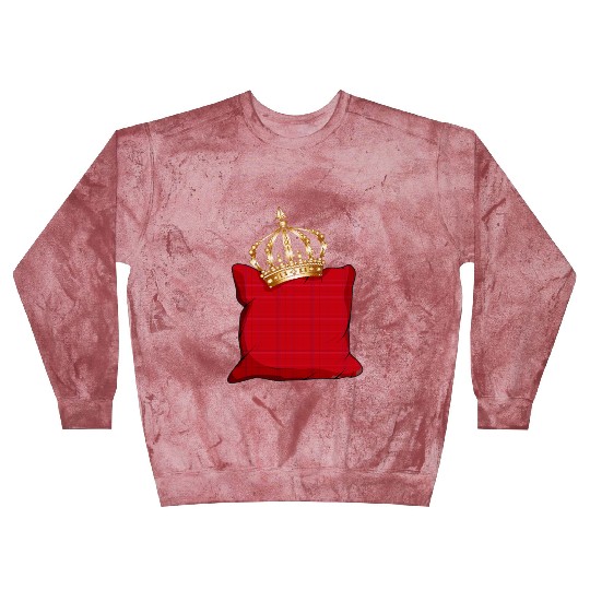 red royal checked pillow with golden crown Blast Sweatshirts