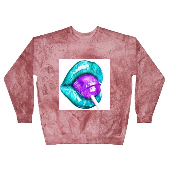 GREEN LIPS AN LOLLIPOP Blast Sweatshirts