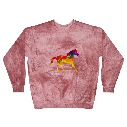 Abstract Horse Horses Lover Animal Horse Racing Blast Sweatshirts