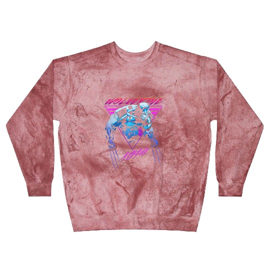 M-a-r-v-e-l W-o-l-verine Neon Retro Logan Graphic Blast Sweatshirts