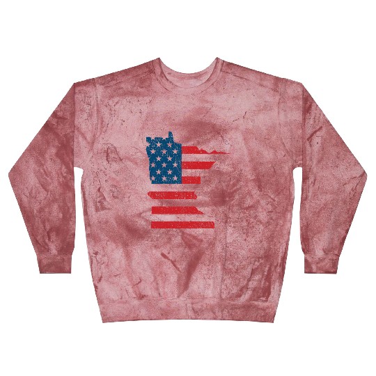 Minnesota Vintage American Flag USA Patriotic Blast Sweatshirts
