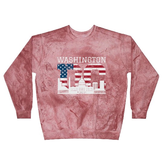 Washington Dc Capitol Hill Usa Flag Souvenir Gift Blast Sweatshirts