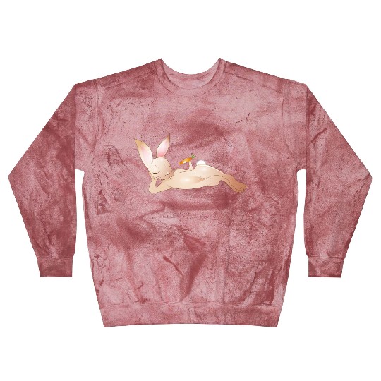 Relaxed rabbit with carrot is enjoying his life Blast Sweatshirts