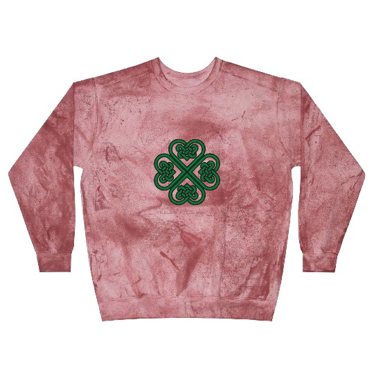 Irish Celtic Knot Shamrock Heart St Patricks Day Blast Sweatshirts