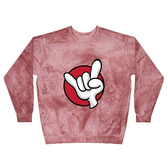 Rock On Heavy Metal Hard Rock Hand Sign Cartoon Blast Sweatshirts