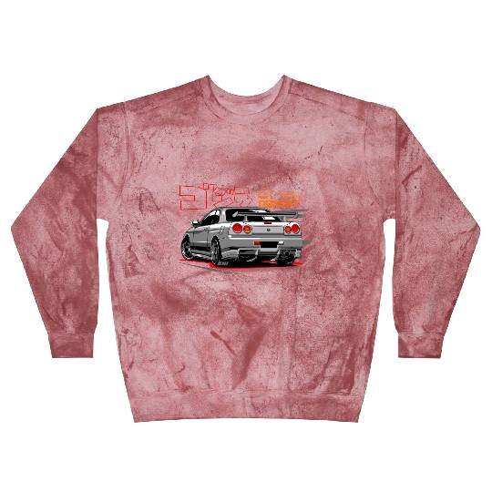 Nissan GTR 34 Grey back Blast Sweatshirts