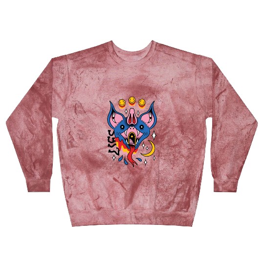 TRIPPY BAT TATTOO SURREAL Blast Sweatshirts