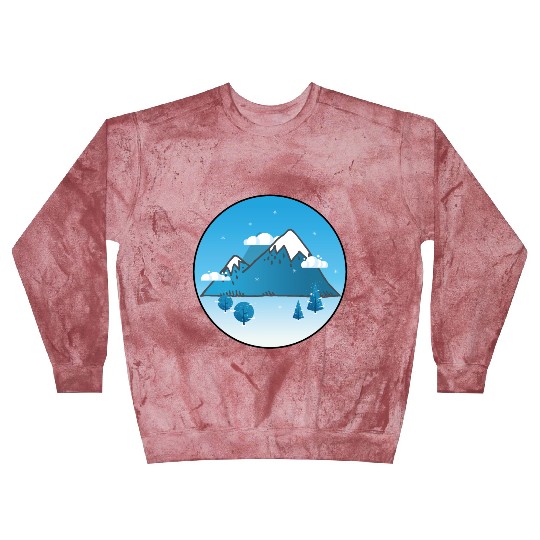 Snowy Blue Aesthetic Blast Sweatshirts