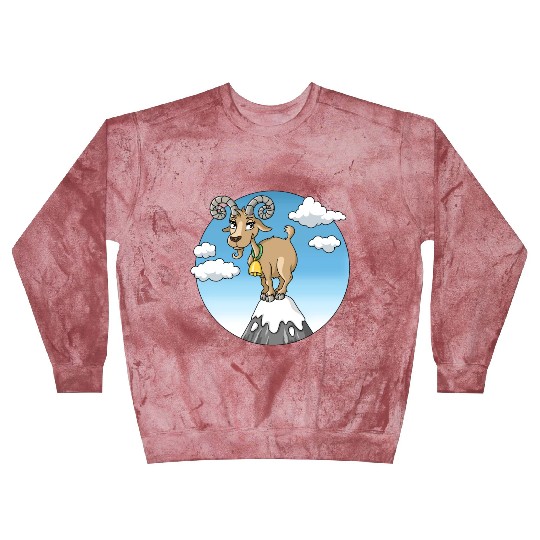 Mountain goat peaks with snow cartoon Blast Sweatshirts