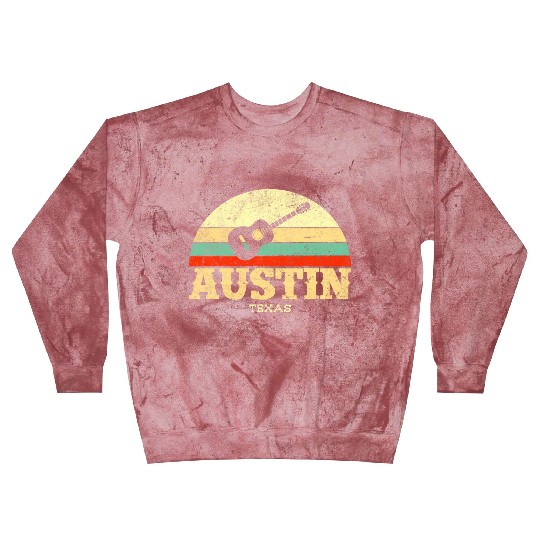 Retro Austin Texas Guitar Vintage Lone Star State Blast Sweatshirts