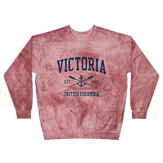 Victoria BC Vintage Navy Crossed Oars & Boat Ancho Blast Sweatshirts