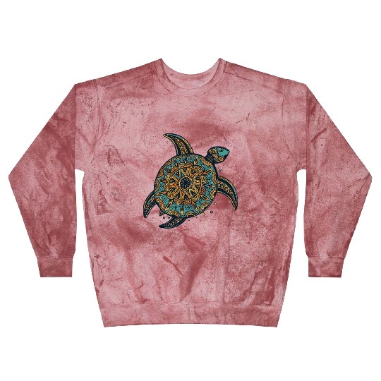 Tribal Hawaiian Sea Turtle Blast Sweatshirts World Turtle
