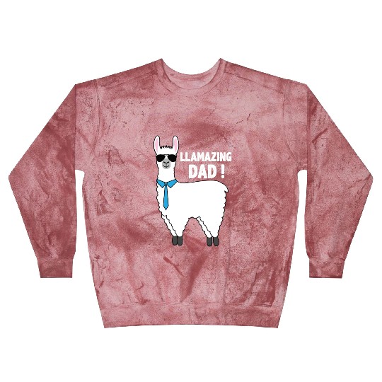 Llama Dad Blast Sweatshirts Gift For Dad