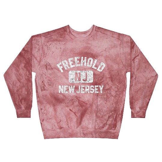 Freehold Nj New Jersey Gym Style Distressed WhiteG Blast Sweatshirts