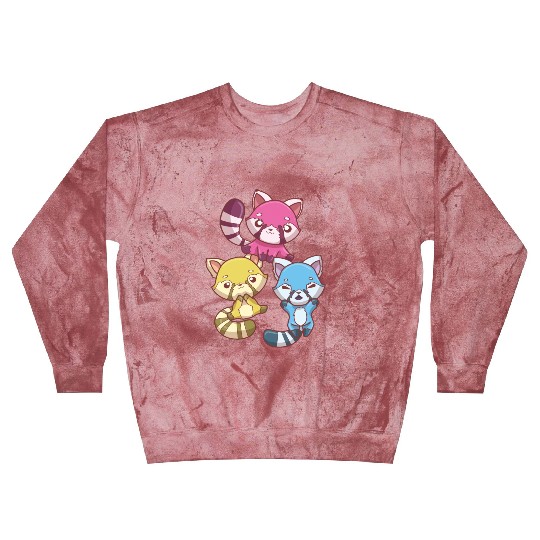 Pansexual Kawaii Red Panda, Pastel Goth Anime Art Blast Sweatshirts
