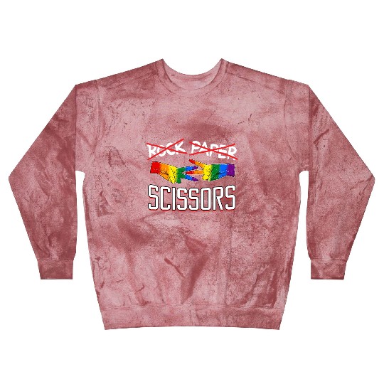 Rock Paper Scissors Lesbian LGBTQ Pride Blast Sweatshirts