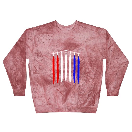 V-22 Osprey Helicopter Red White Blue Contrails Blast Sweatshirts