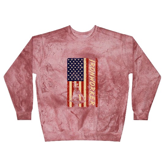 US Flag Ironworker Independence labor Day Blast Sweatshirts
