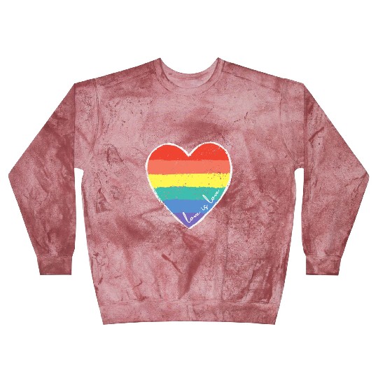 Love Is Love Rainbow Heart Blast Sweatshirts