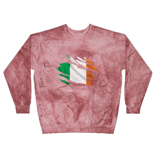 Ireland Ripped Flag Blast Sweatshirts