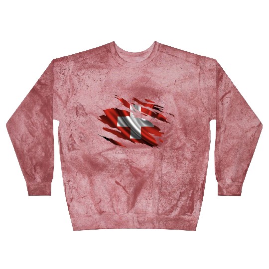 Switzerland Ripped Flag Blast Sweatshirts