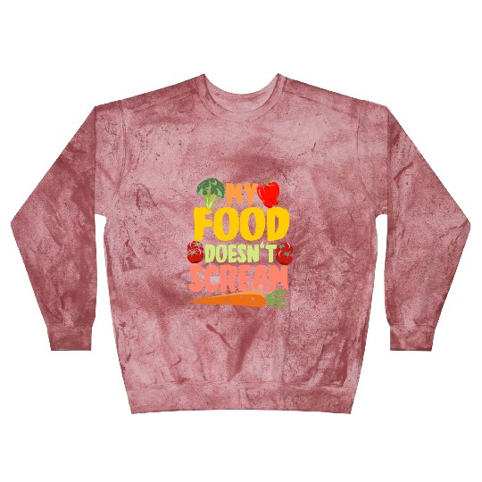 Vegan Vegetarier My Food Doesn't Scream Blast Sweatshirts