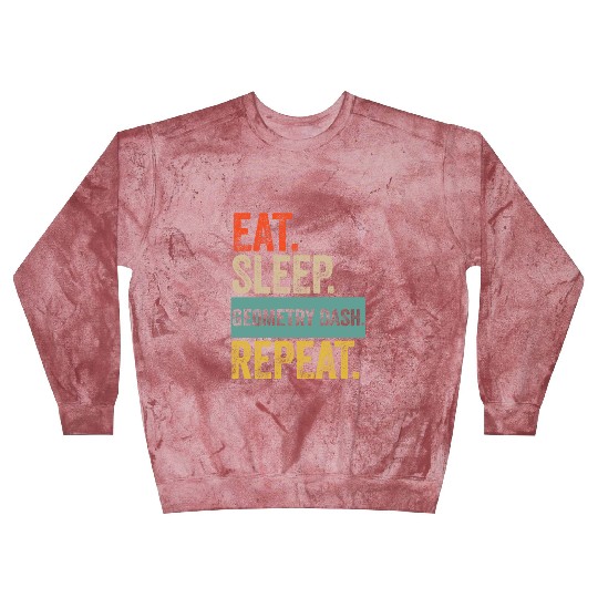 Eat sleep geometry dash repeat retro vintage Blast Sweatshirts