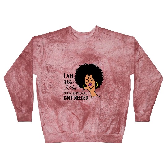 Black Queen Lady Curly Natural African American Blast Sweatshirts