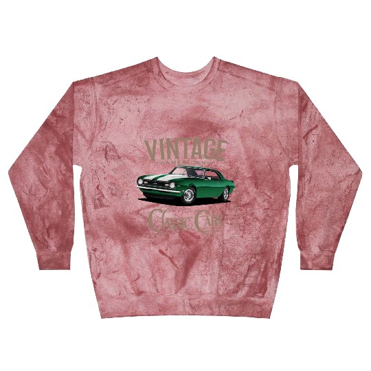 Vintage Green Camaro Classic Car Blast Sweatshirts