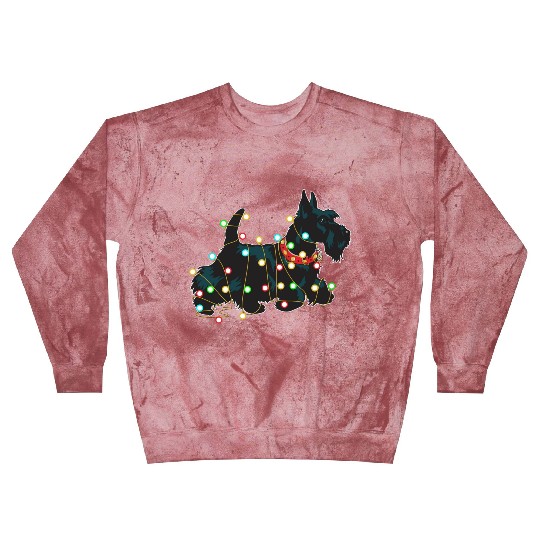 Christmas Lights Scottie Dog Lover Funny Xmas Gift Blast Sweatshirts