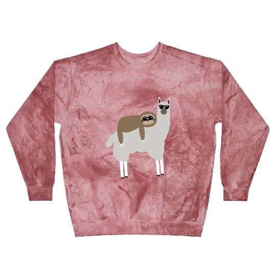 funny sloth riding llama - cute animals lover gift Blast Sweatshirts