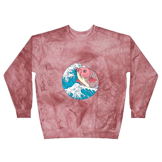 Japanese Koi Fish Great Kanagawa Wave Blast Sweatshirts