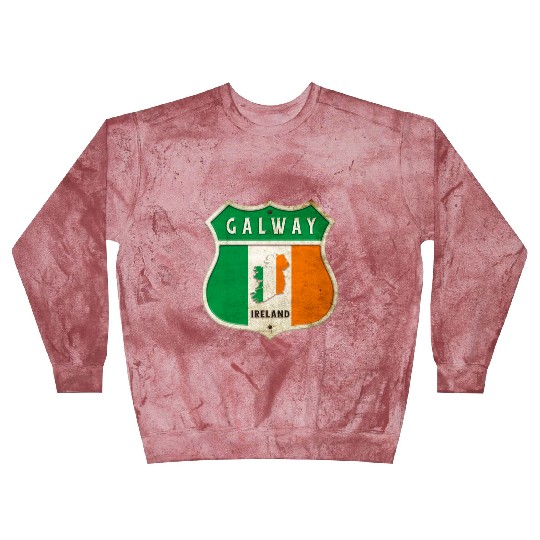 Galway ireland coat of arms flags design Blast Sweatshirts