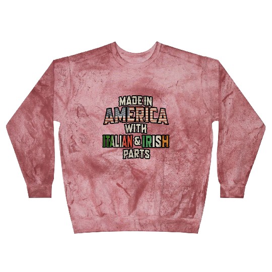 Italian And Irish Made In America Mix Heritage Vin Blast Sweatshirts