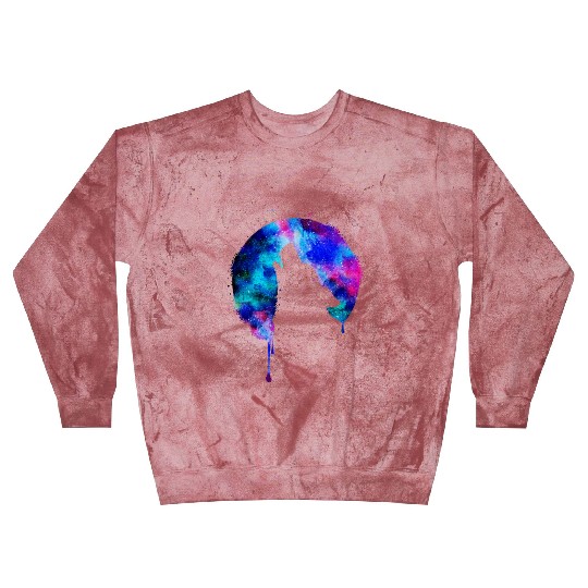 Howling wolf full moon wolves galaxy stars sky Blast Sweatshirts