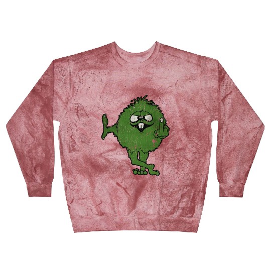 Green Monster Middle Finger 1975 Vintage Blast Sweatshirts