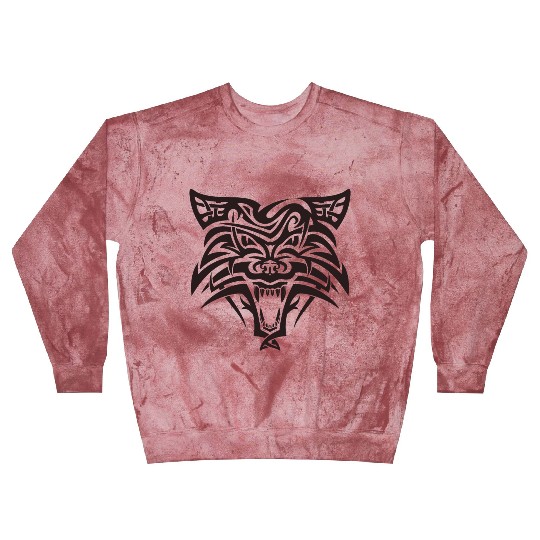Shape wolf head cool tattoo animal vector image Blast Sweatshirts