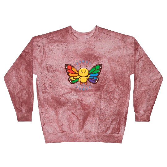 LGBTQ Rainbow Flag Monarch Butterfly Pride Month Blast Sweatshirts