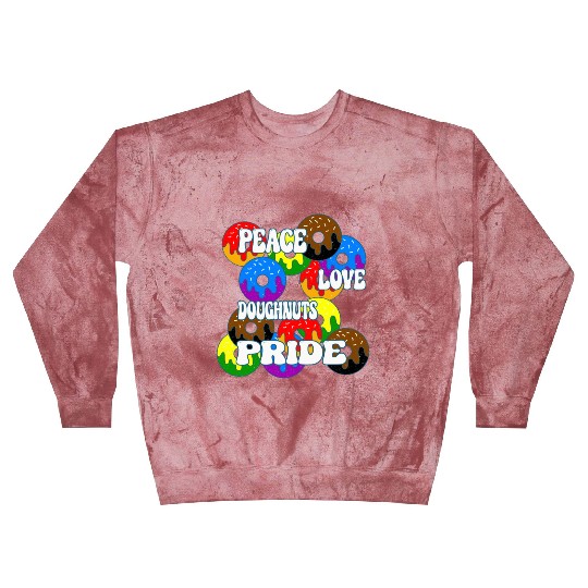 Peace Love Doughnuts Pride - LGBTQ+ Blast Sweatshirts