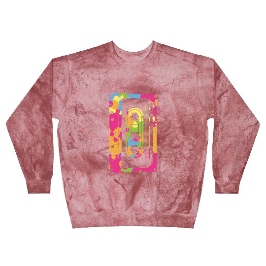 Colorful Retro Cassette Tape Blast Sweatshirts