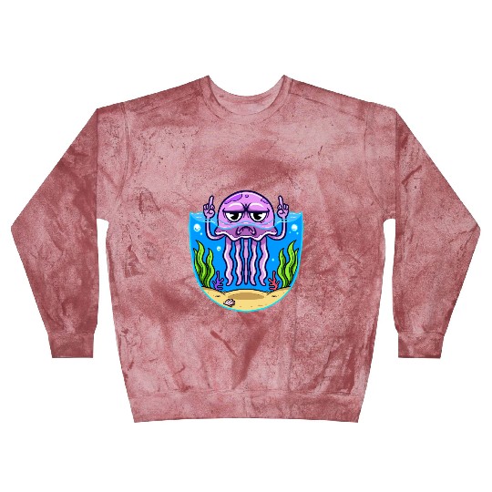 Jelly Fish Middle Finger Jellyfish Blast Sweatshirts