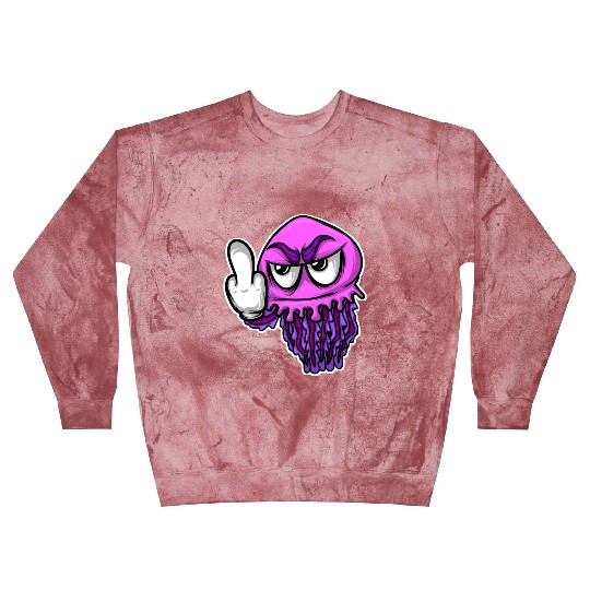 Jelly Fish Middle Finger Jellyfish Blast Sweatshirts