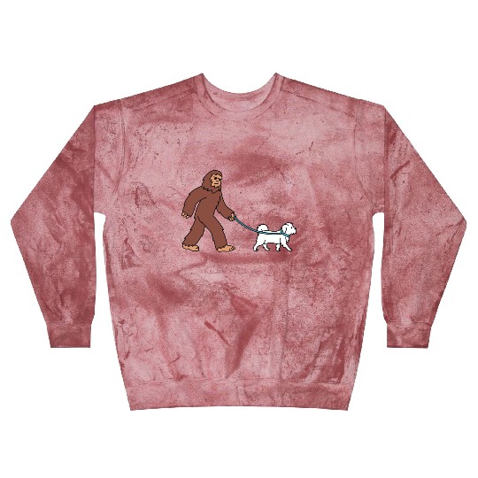 Bigfoot Sasquatch Walking Maltese Blast Sweatshirts