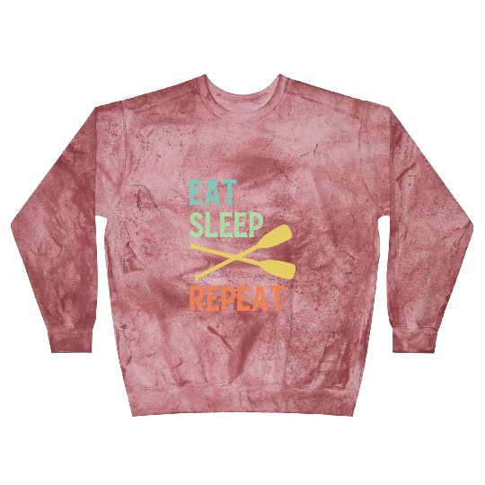 Eat Sleep Paddle Repeat Vintage Canoe Kayak Blast Sweatshirts