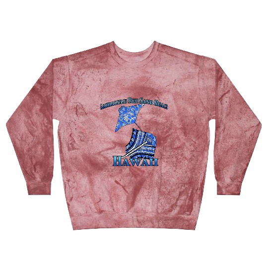 Kaihalulu Red Sand Beach Vacation Tribal Stingrays Blast Sweatshirts